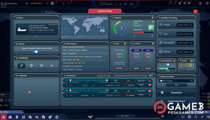 SeaOrama: World of Shipping Tam Sürüm Aktif Edilmiş Ücretsiz İndir